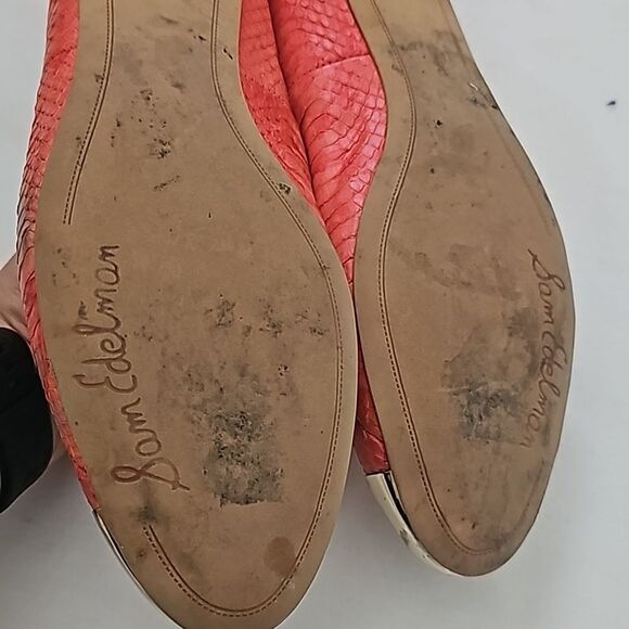 Pink Snakeskin Loafers Size 8 - Picture 4 of 6